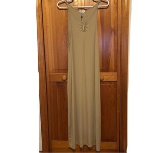 LNA Alsie Rib Pale Khaki Maxi Dress Plus Size 3X NWT Stretch Sleeveless Dress